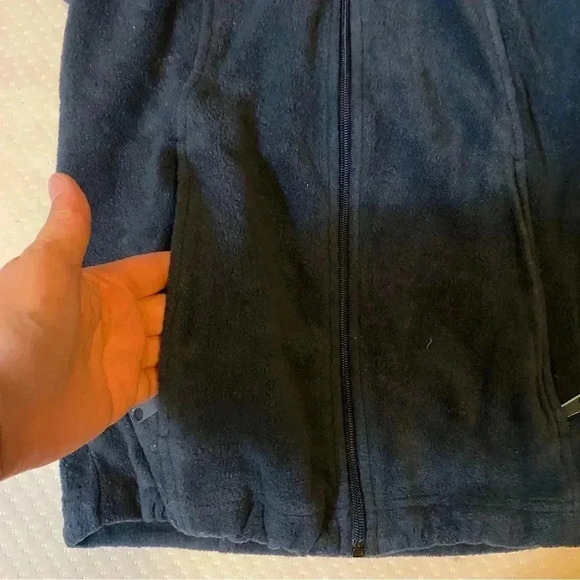 Columbia Women's Sweatshirt Fleece Jacket Front Zip-up Sportswear Blue Size S - Picture 9 of 16